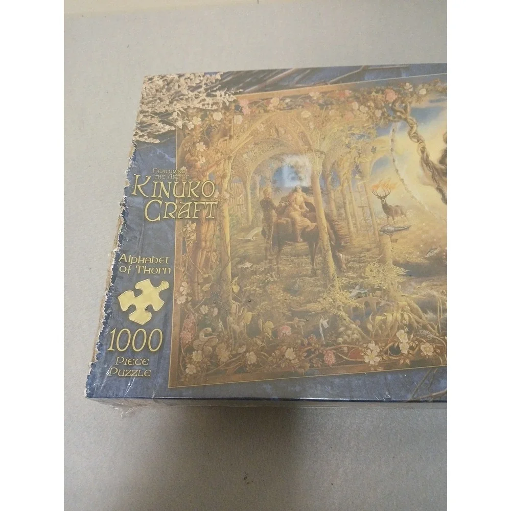 Masterpieces Art of Kinuko Craft Alphabet of Thorn 1000 Pcs Puzzle 19x27 NEW !